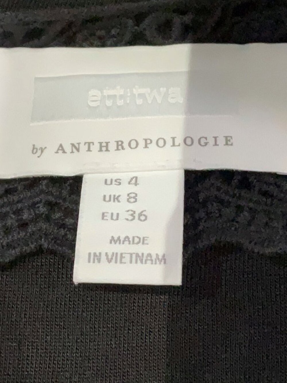 ETT TWA by Anthropologie Soiree Embroidered Midi Dress Size 4 Black - Picture 6 of 7